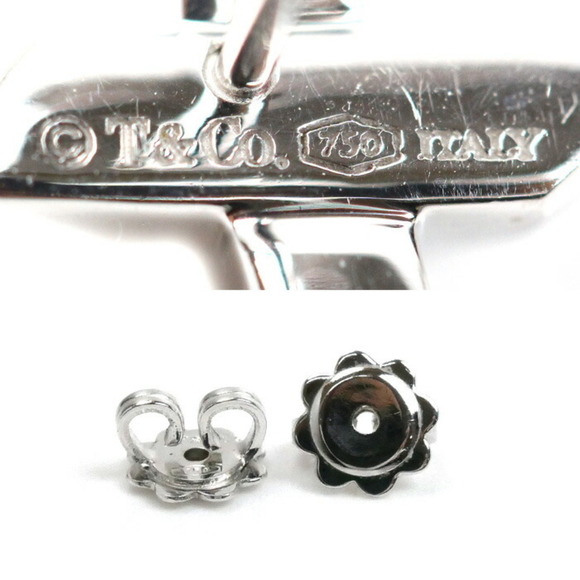 TIFFANY 18k Silver Diamond Earrings - Picture 4 of 5